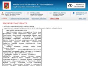 Мировые судьи Наро-Фоминского района