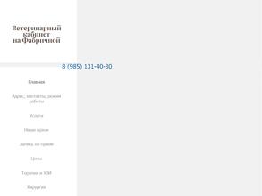 Ветеринарный кабинет на Фабричной