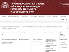 Отделение лицензионно-разрешительной работы по г. Кисловодску УФСВНГ по Ставропольскому краю