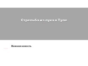 Тульская федерация стрельбы из лука и арбалета