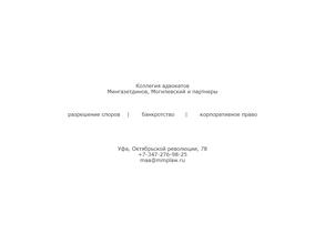 Мингазетдинов, Могилевский и партнеры